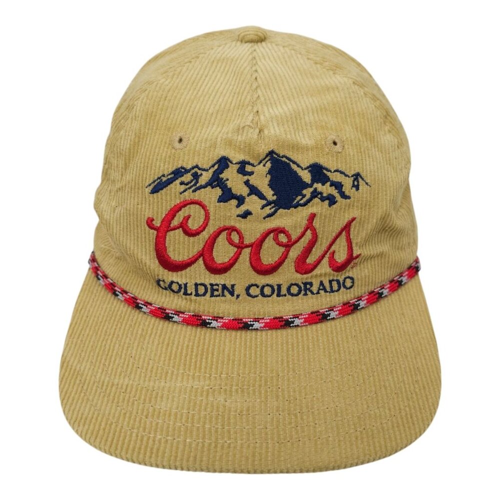Coors Banquet Golden Colorado Corduroy Rope Snapback Cap Baseball Embroidered